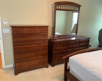 Dresser with Mirror and Chest