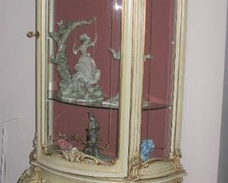 Lladro girl on a swing                                                                  Regency Glam curio cabinet  BUY IT NOW $ 95.00