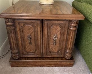 #19 End table with cabinet 25"x21" 2@$30 each