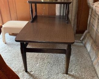 #22 Laminate top mid century end table 28"x16"x22" $40.00