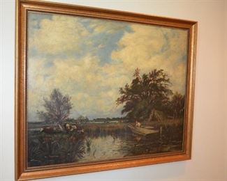 #1. After Jules Dupre oil on Canvas Artist: Jerry Szajewski, 1991, 35 1/2" x 45" $800.00 Text 630-247-4062 to purchase $800.00