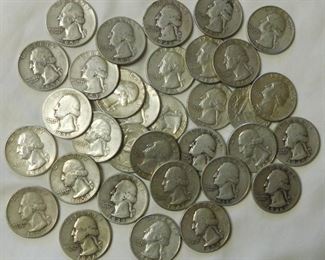 33 Washington Silver Quarters