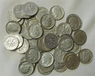 49 Roosevelt Silver Dimes