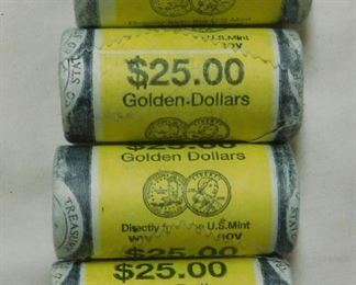 4 Rolls Golden Dollars