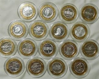 17 Gaming Tokens - .999 Fine Silver