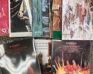 Assortment of art auction catalogs. NOW $1 each