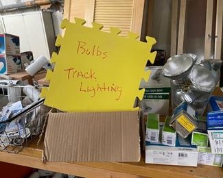 Track Lighting heads, Bulbs, light switches -