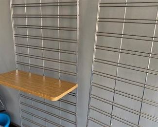 Grid Walls with attachable Shelving units. $10 each. Shelves are $10 each.