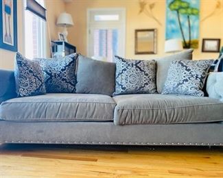 Hardly used sofa with Pillows. $200