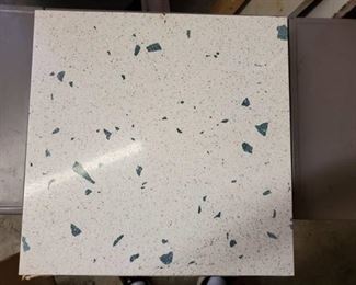 Case of Six 16 x 16 inches - Italian Marble with Teal Speckled Design