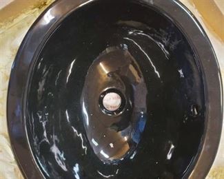 BATES AND BATES Very Nice Black Over Sink Bowl.