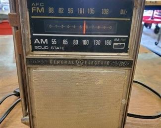 Vintage GE Leather Radio. Tested and Working