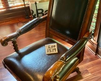 Lot 1519 Asking $275.00 Leather Desk Chair
