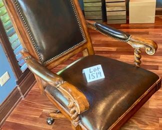 Lot 1519 Asking $275.00 Leather Desk Chair