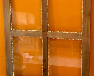 Lot 1528 $25.00 Novelty Window/Frame with Hanging brackets. Embellished with Faux Pearls, and those could be easily removed, or you could embellish this piece to your heart's content. 19" W x 25" H