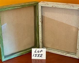 Lot 1532. $18.00 2 Weathered Wood Shadow Boxes from Parisian Home. 15.25 H x 12" W