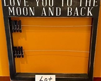 Lot 1533 $30.00 2 Piece Lot. "Love You to the Moon and Back" 8 Clip Photo Board and Black & White Panoramic Photo of Times Square in NYC.