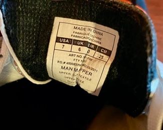 Lot 1545. $18.00 Pair of Under Armor "Man Mapper" Athletic Shoes with Orange Stripes, Scuff marks Visible. USA Size 7