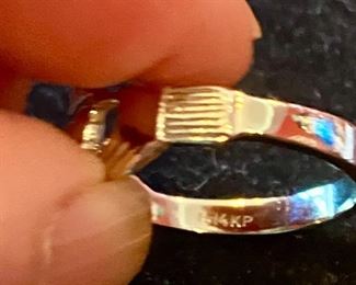 Lot 1546 $125.00 Irish "Claddaugh" Ladies Ring Done in 14KP Gold (KP stands for Plumb Gold Not Plated) Yellow Gold Size