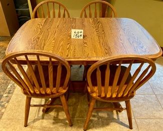 Lot 1564 $275.00. Voila! A smaller table! Shown without Leaf.