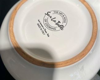 Lot 1549 $40.00. Sur La Table Nova DeRuta Pottery Spoon Rest and Oval Relish Plate