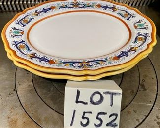 Lot 1552 $70.00 Sur La Table 2 Oval Serving Platters Nova Deruta from Italy - Retails for $69.95 each. Super Nice!