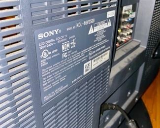 Lot 1569 Asking $100 Sony Bravia Model KDL-46V2500 46" LCD TV