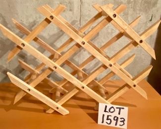 Lot 1593 $10.00. Wooden Foldable Wine Rack