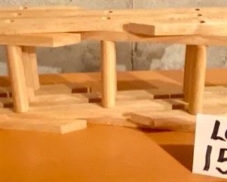 Lot 1593 $10.00. Wooden Foldable Wine Rack, Folds up nicely