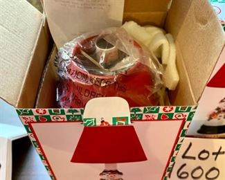 Lot 1600 $18.00 Two World Bazaar Snowman Lamps, New in the Box
