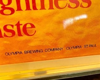 Lot 1617. Asking $75.00. Vintage Olympia Gold Light Beer Sign. Lights Up Great! 20.5" W x 13.5 H x 4" D. Perfect addition to your bar or Man Cave!