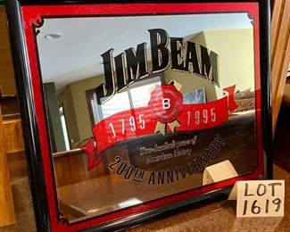 Lot 1619. Asking $20. Jim Beam 200th Anniversary 1795-1995 Mirror Sign