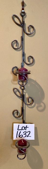 Lot 1632. $14.00. Lot of 2 Metal Wall Votive Holders