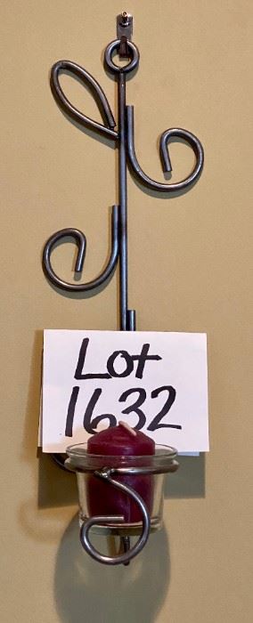 Lot 1632. $14.00. Lot of 2 Metal Wall Votive Holders