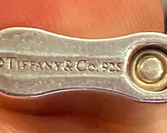Lot 1610. Asking $325. Tiffany and Co. 1837 Padlock Necklace on 16" thick sterling chain with Original Box. Sterling Silver 925, Front of Padlock says 925 - T&Co, Authentic. Asking $325