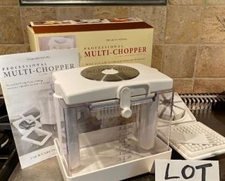Lot 1605. Asking $25. Correction on Number - so sorry! Williams Sonoma Professional Multi Food Chopper in the Box
