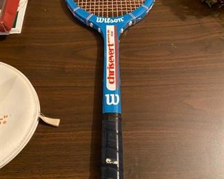 Lot 1637. Asking $22.00. Vintage Chris Evert Wooden Tennis Racket by Wilson, American Star - use for decor or nostalgia - great for hanging on the wall - see further photos!