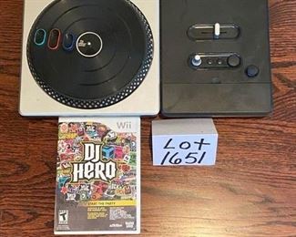 Lot 1651. $30. Wii DJ Hero TurnTable and Wii DJ Hero Game.