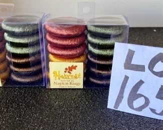 Lot 1656. $10. 2 Colorful Sets of 12 Napkin rings