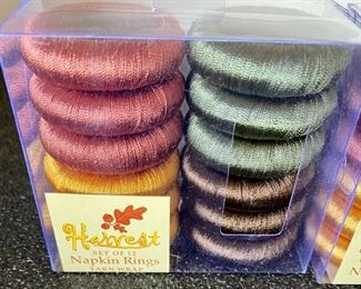 Lot 1656. $10. 2 Colorful Sets of 12 Napkin rings