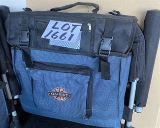 Lot 1661. $24.00 Pair of Quest Portable Camper Chairs with shoulder straps