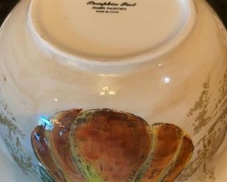Lot 1664. $38.00. Salad servers and Spoon Rest and two Salad bowls