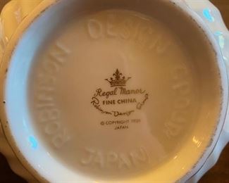 Lot 1682 Asking $25. Jason Bone china cup & saucer, Regal Manor Bone China teapot with Gold Trim
