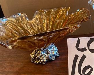 Lot 1683. $18.00. Pair of cute, pressed glass decorative Pedestal bowls