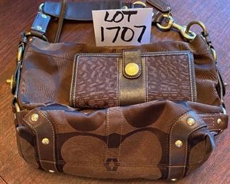 Lot 1707 $55.00. Brown Coach Wallet and very nice Coach shoulder bag