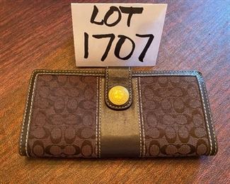 Lot 1707 $55.00. Brown Coach Wallet and very nice Coach shoulder bag