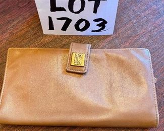 Lot 1703. $48. Liz Claiborne Billfold, Coach Crossbody purse