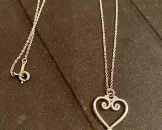 Lot 1609. . Sorry No Card on This one. Asking $150 Sterling Silver Tiffany & Company Signed Paloma Picasso necklace , with T&Co. on tag. Spain.