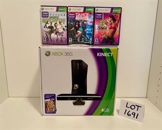 Lot 1691 $400.00 Currently on Ebay for $449.95. This is a very rare sealed Xbox 360, never has been opened. We are including 3 Xbox Kinect Games as a Bonus. Seal states"Do Not Open until November 4 2010".