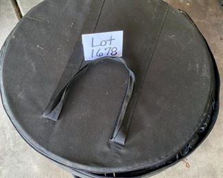 Lot 1678. $40.00. Portable Fire Pit with Storage Bag 24" Diameter Pit and Grill